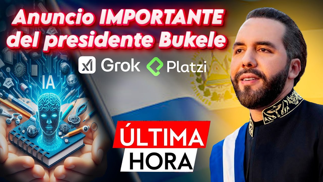 Presidente Bukele ANUNCIA un GRAN PROYECTO en EDUCACIÓN 🔴 Grok Ai y Platzi