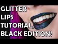 Wednesday Addams would wear these black glitter lips! Would you?!