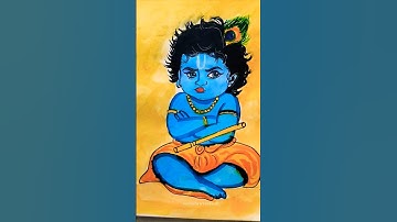Krishna Drawing #shorts #drawing #art #krishna #shortsfeed #janmashtami