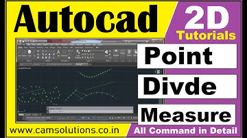 Autocad Tutorials | Autocad Commands | Point, Point Style, Divide, Measure Commands in Autocad