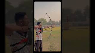 Recurve Round Practicing 🏹🙏  #power #strength  #myself #timing #arcger #arrow #bow