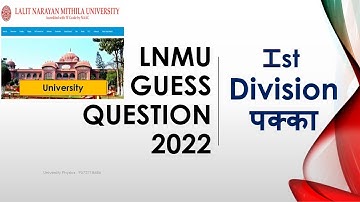 LNMU Guess Paper 2022 || Physics Paper 1 || #guessquestion #guesspaper2022