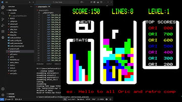 Oric Tetris - 8 bit retro programming in C