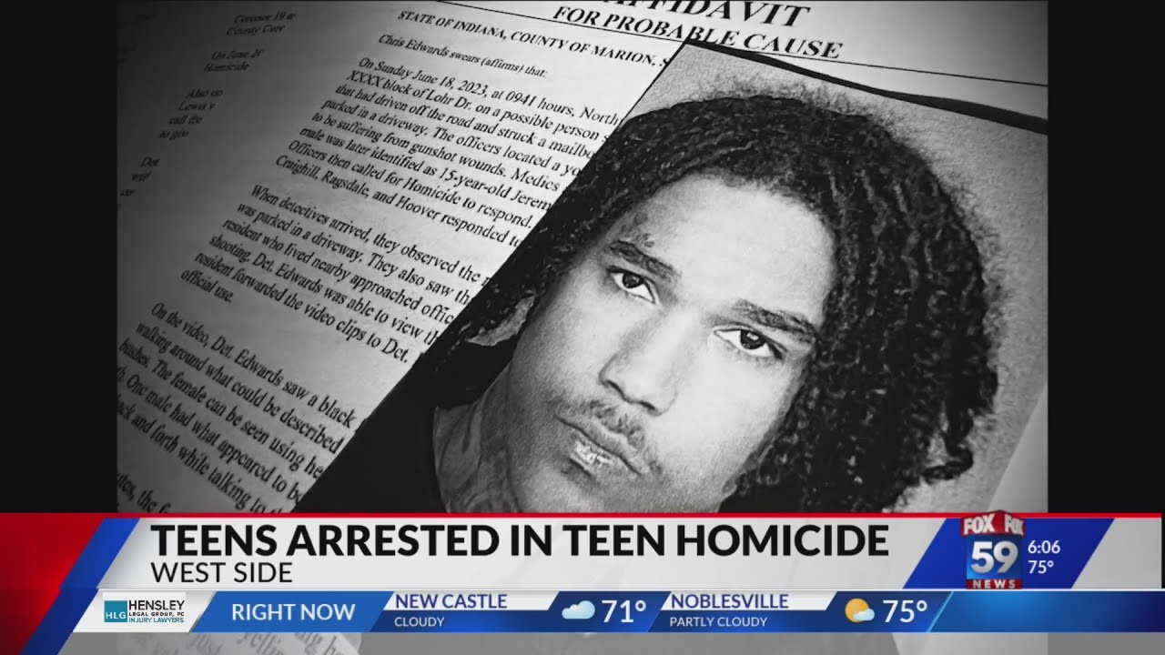 14-year-old girl and another suspect are arrested for murder of a 15-year-old on Indy's west side