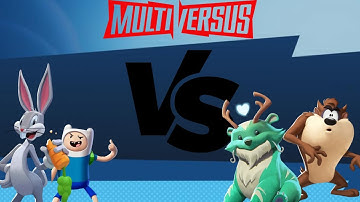 Bugs Bunny & Finn VS Reindog & Taz - Multiversus Gameplay