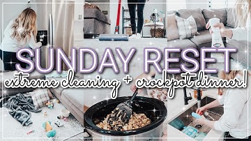 ✨ SUNDAY RESET ROUTINE | All Day Whole House Clean With Me! | Homemaking Motivation | Whitney Pea