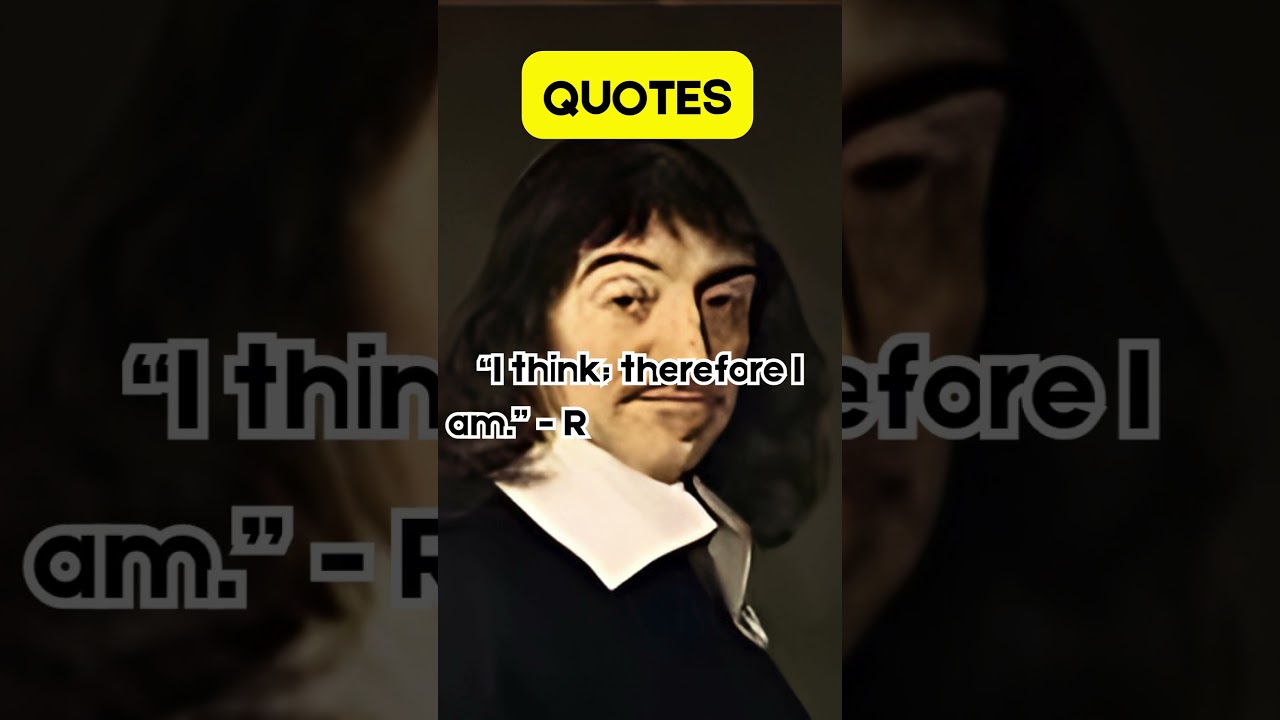 💭 "Thought and Existence" - René Descartes' Profound Insight 💭