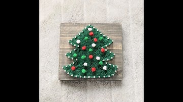 DIY Christmas Tree String Art Tutorial