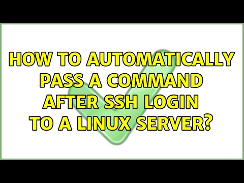 How to automatically pass a command after ssh login to a linux server?