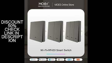 MOES WiFi Smart Wall Light Switch RF433 Push Button Transmitter Smart life Tuya App Remote Control W