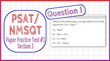 Question 1 from PSAT / NMSQT Paper Practice Test 2, Math Section 3