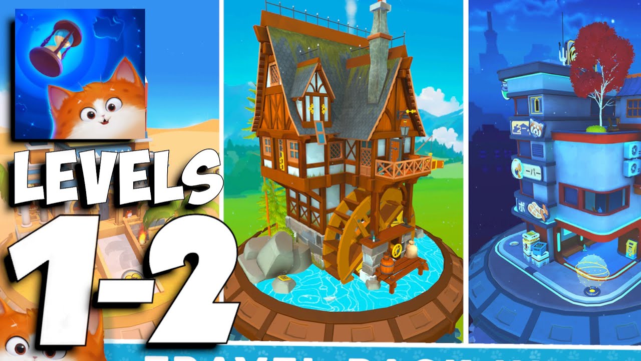 Cats in Time - Relaxing Puzzle Game - Gameplay Levels 1-2 (Android, iOS) - All Levels