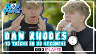 Dan Rhodes 10 magic tricks in 30 seconds LIVE! | Blue Peter