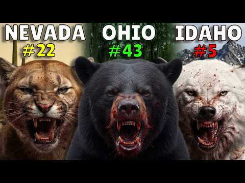 Ranking EVERY U.S. State by How Dangerous Its Wildlife Is