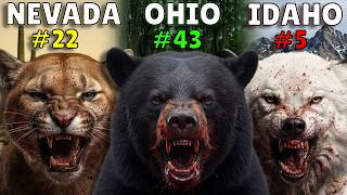 Ranking EVERY U.S. State by How Dangerous Its Wildlife Is