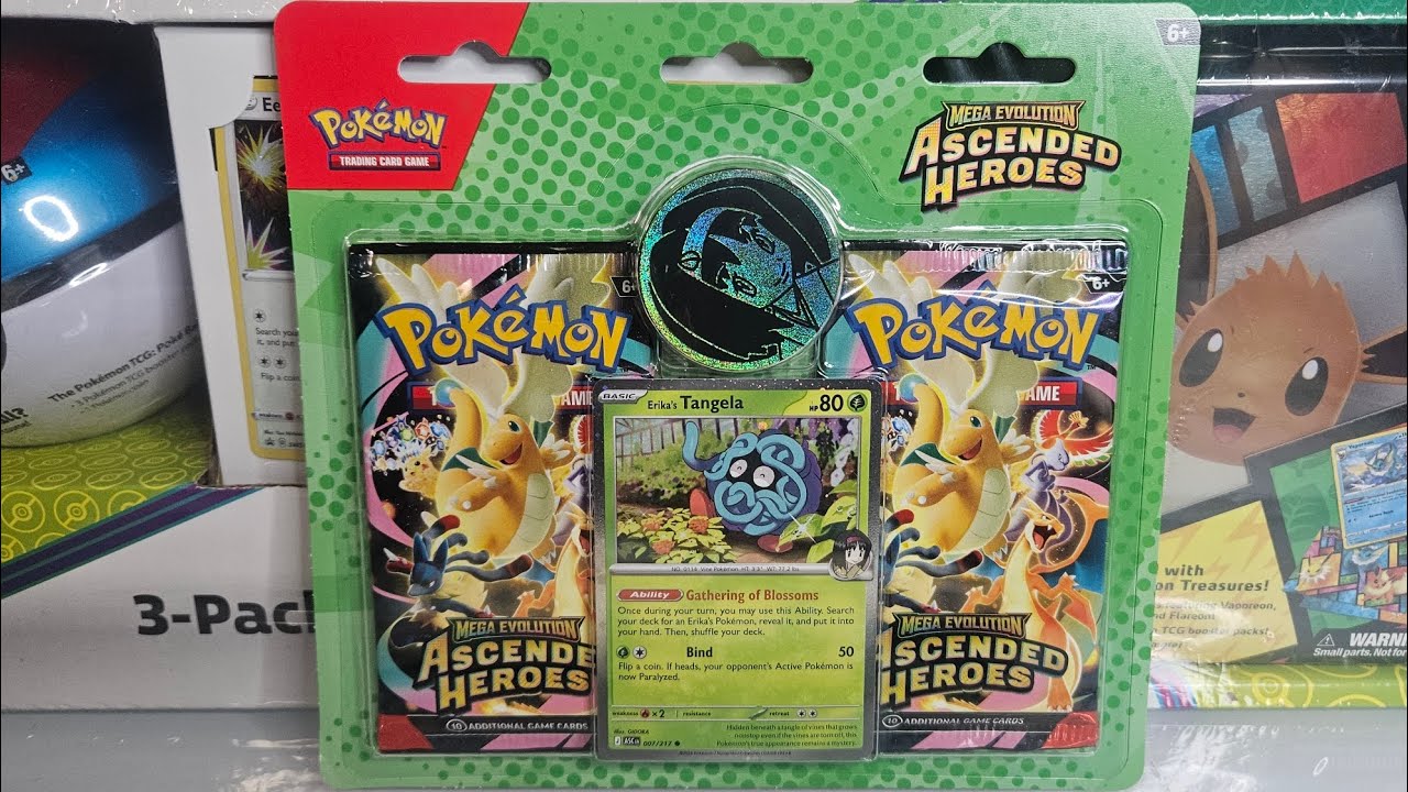 Ascended Heroes Erika's Tangela Collection Blister Pack Opening