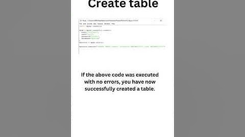 Python Mysql 👆 Database 1