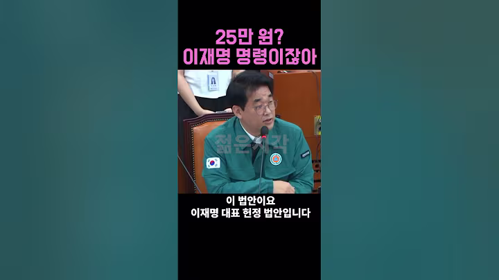 "25만 원, 이재명 명령이잖아!" 배준영