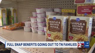 Full SNAP benefits to be distributed to TN families