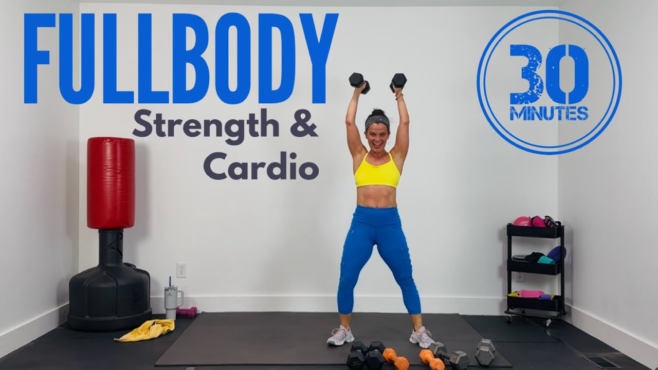 30 MIN FULL-BODY STRENGTH and CARDIO WORKOUT for WOMEN OVER 40/ AT HOME ...