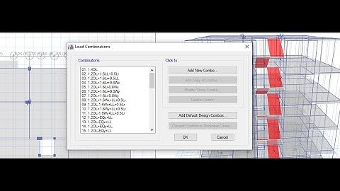 Load Combinations  in ETABS input according to BNBC 20200  Real Project from Green Build & Consultan
