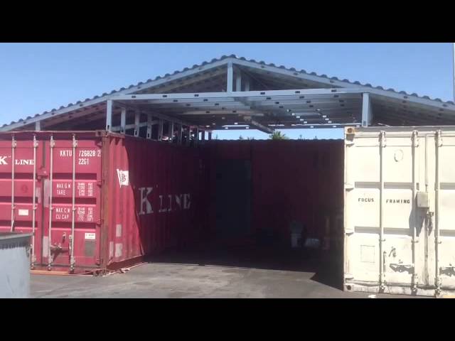 DIY Pitched Roof For Home Or Garage - Join Two Shipping Containers Usi –  Container Modification World