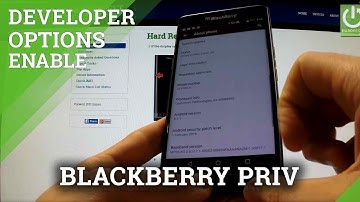 Developer Options BLACKBERRY Priv - how to enter developer mode