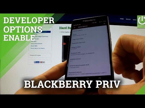 Developer Options BLACKBERRY Priv - how to enter developer mode