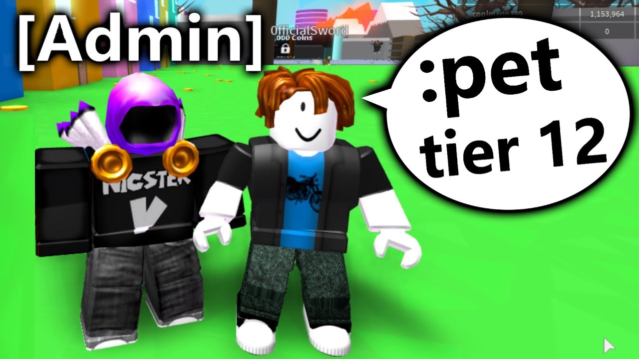 Free Pets With Admin Commands Roblox Pet Simulator Youtube