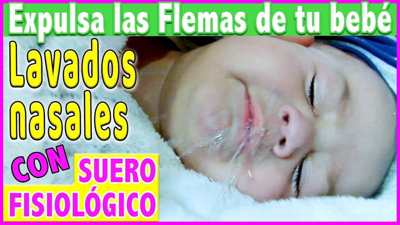 Lavados nasales en bebés con suero fisiológico 