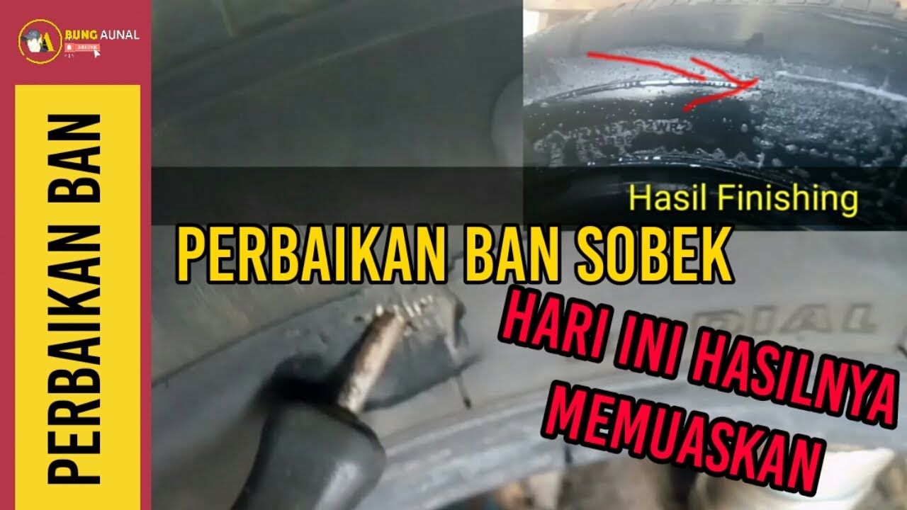 Cara menambal ban sobek samping dan hasilnya sangat 