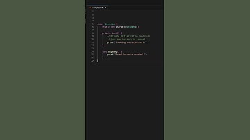Singleton in Swift #swiftcode #programming