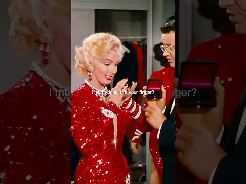 Marilyn Monroe Wearing a Diamond Ring in Gentlemen Prefer Blondes (1953)
