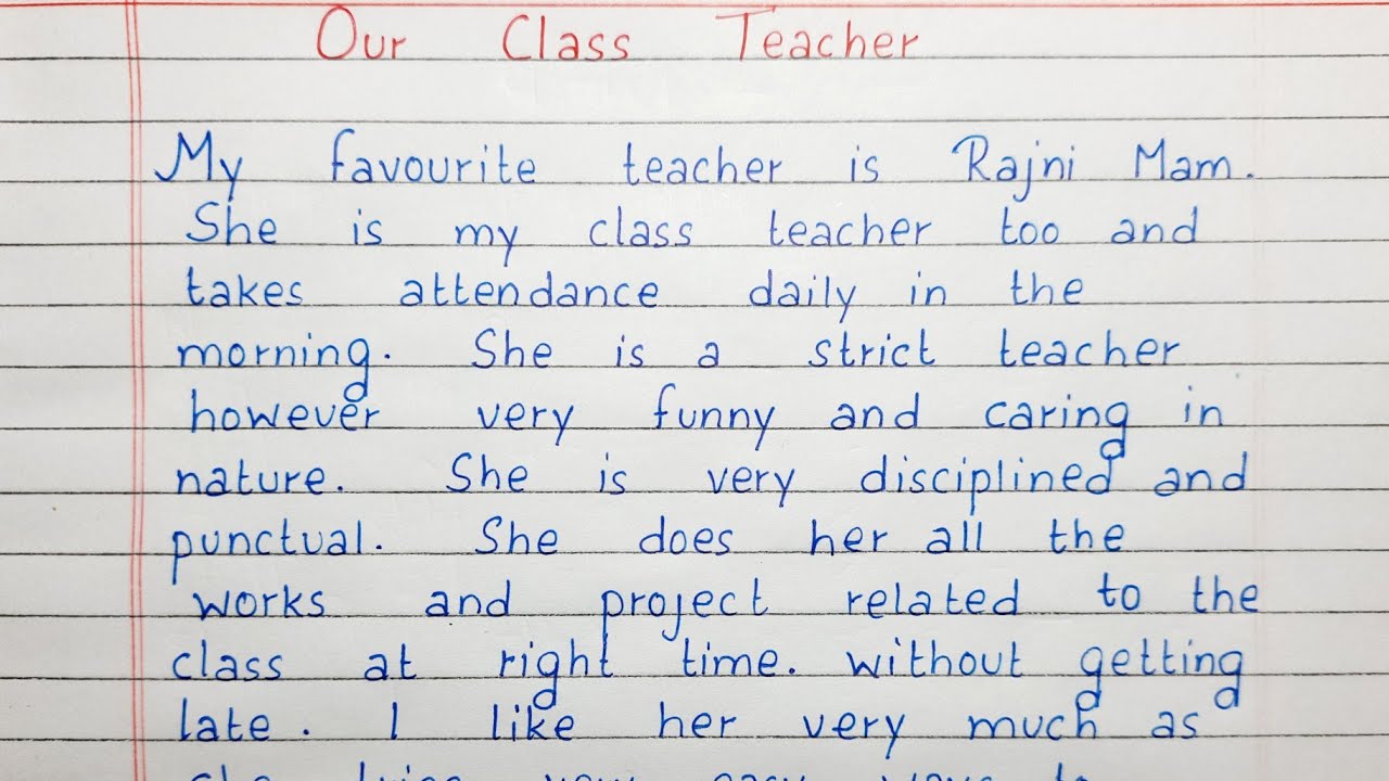 essay in english for class 9