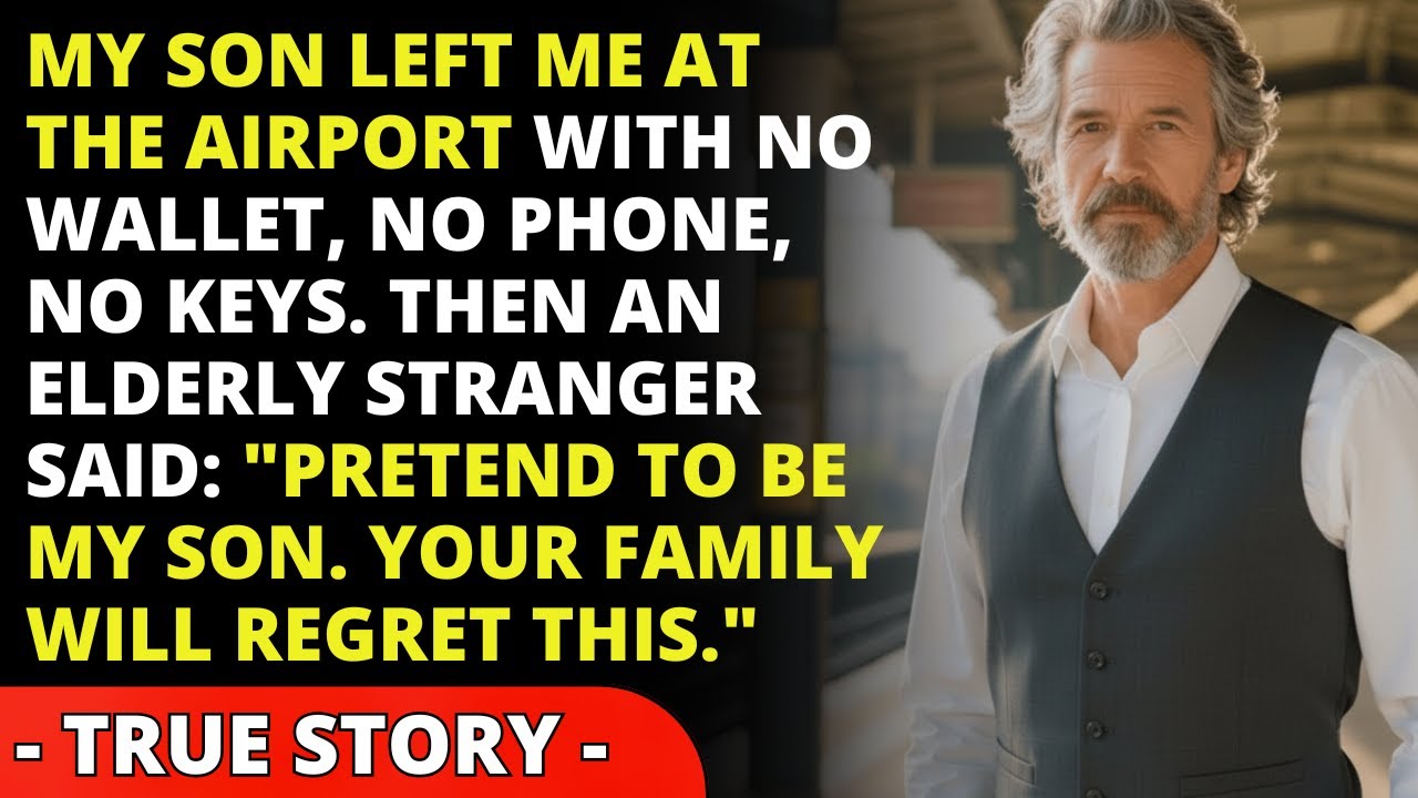 My Son Vanished at the Airport and Took My ID… An Elderly Stranger Told Me What to Do