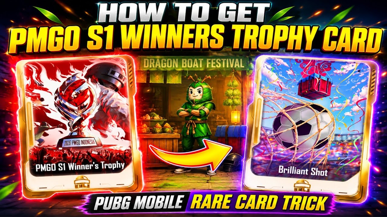 😍HOW TO GET PMGO S1 WINNERS TROPHY CARD IN PUBG MOBILE | DRAGON