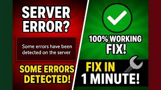 How to fix 'Some errors have been detected on the server!#code #coding  #techtutorials#programming