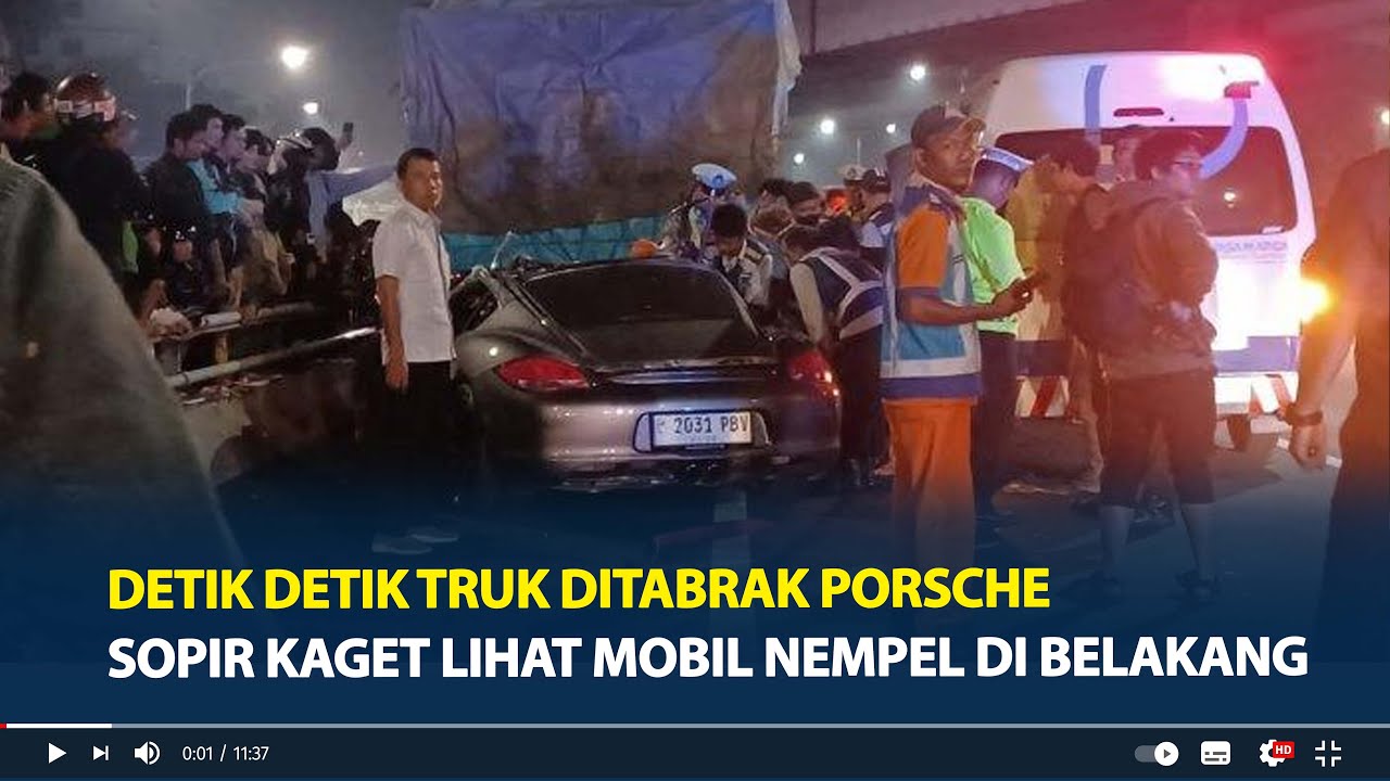 Sopir Ungkap Detik Detik Truknya Ditabrak Porsche, Kaget Lihat Mobil Nempel Di Belakang