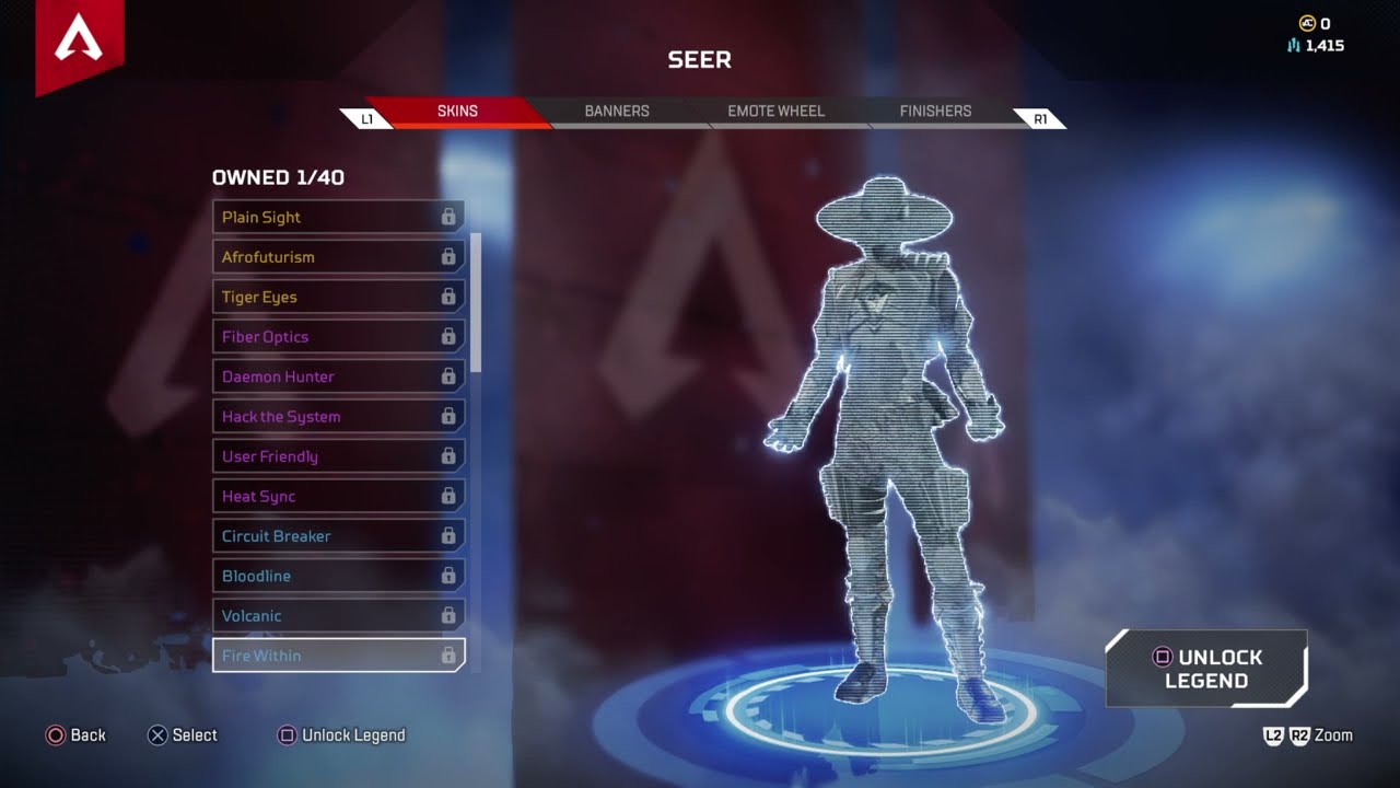 Seer Skins And Finishers Apex Legends Season 10 Emergence Update 1.76 Version New Legend