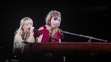 taylor swift white horse + coney island live with sabrina carpenter