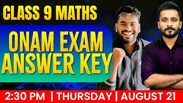 Class 9 Maths Onam Exam | Answer Key | Exam Winner