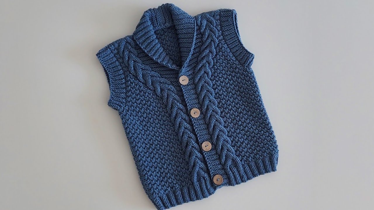 Şal Yaka Burgulu Yelek Yapımı