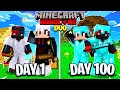 We Survived 100 Days In HARDCORE Minecraft - Duo HARDCORE Minecraft