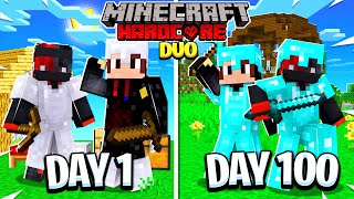 We Survived 100 Days In HARDCORE Minecraft - Duo HARDCORE Minecraft