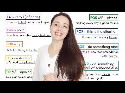 TO or FOR? TO ME or FOR ME? - English prepositions