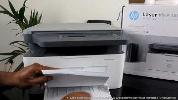 HP LASER 135W DE PAPIERLADE VULLEN EN UW NETWERKINFORMATIE VERKRIJGEN