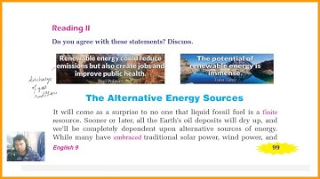Grade 9 English Unit 8 Science and Technology  || The Alternative Energy Sources Explain & Exercise