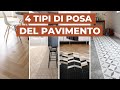 Posa del PAVIMENTO: 4 idee a effetto geometrico