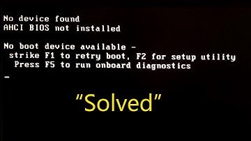 [Solved] No device found | AHCI Bios not Installed Error