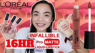 [NEW…?] L’Oréal Infallible Matte Liquid Lipstick Shades! Swatches + Review + Wear Test